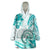 Polynesia Paisley Wearable Blanket Hoodie Mix Teal Polynesian Pattern LT05 One Size Teal - Polynesian Pride