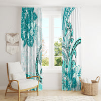 Polynesia Paisley Window Curtain Mix Teal Polynesian Pattern LT05 - Polynesian Pride