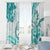 Polynesia Paisley Window Curtain Mix Teal Polynesian Pattern