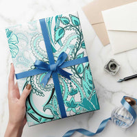 Polynesia Paisley Wrapping Paper Mix Teal Polynesian Pattern LT05 - Polynesian Pride