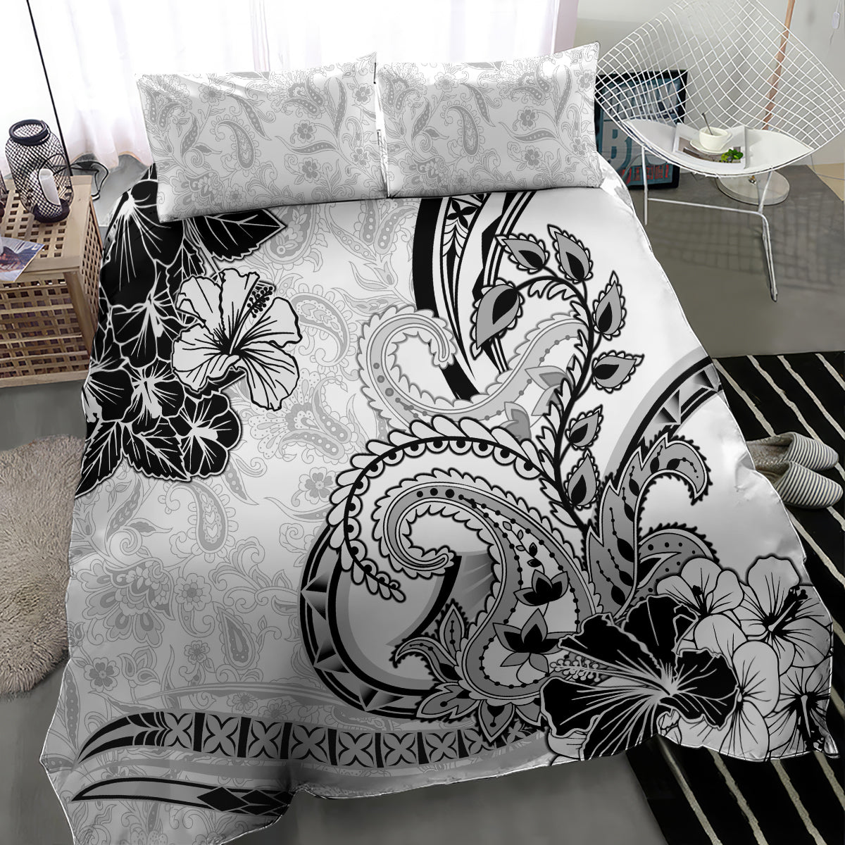 Polynesia Paisley Bedding Set Mix White Polynesian Pattern LT05 - Polynesian Pride