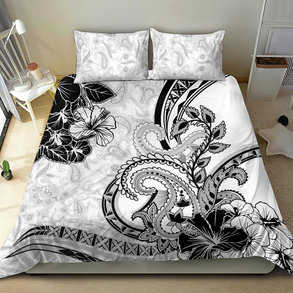 Polynesia Paisley Bedding Set Mix White Polynesian Pattern LT05 - Polynesian Pride