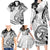 Polynesia Paisley Family Matching Long Sleeve Bodycon Dress and Hawaiian Shirt Mix White Polynesian Pattern LT05 - Polynesian Pride