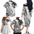 Polynesia Paisley Family Matching Off Shoulder Long Sleeve Dress and Hawaiian Shirt Mix White Polynesian Pattern LT05 - Polynesian Pride