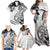 Polynesia Paisley Family Matching Off Shoulder Maxi Dress and Hawaiian Shirt Mix White Polynesian Pattern LT05 - Polynesian Pride