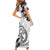 Polynesia Paisley Family Matching Short Sleeve Bodycon Dress and Hawaiian Shirt Mix White Polynesian Pattern LT05 - Polynesian Pride