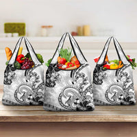Polynesia Paisley Grocery Bag Mix White Polynesian Pattern LT05 3-pack One Size White - Polynesian Pride