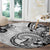 Polynesia Paisley Round Carpet Mix White Polynesian Pattern