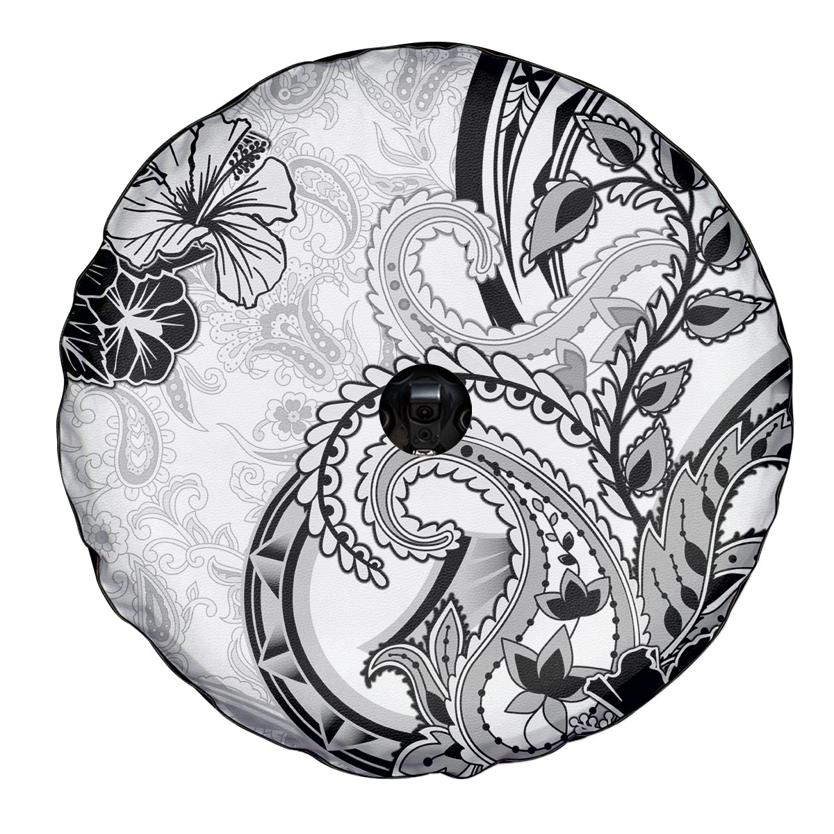 Polynesia Paisley Spare Tire Cover Mix White Polynesian Pattern LT05 - Polynesian Pride