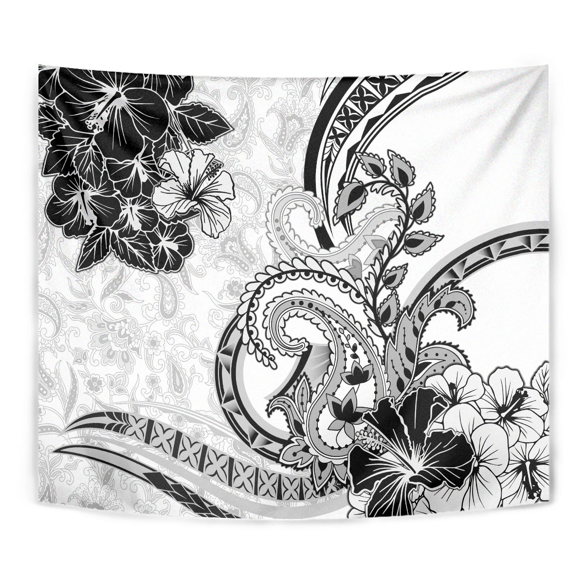 Polynesia Paisley Tapestry Mix White Polynesian Pattern LT05 - Polynesian Pride