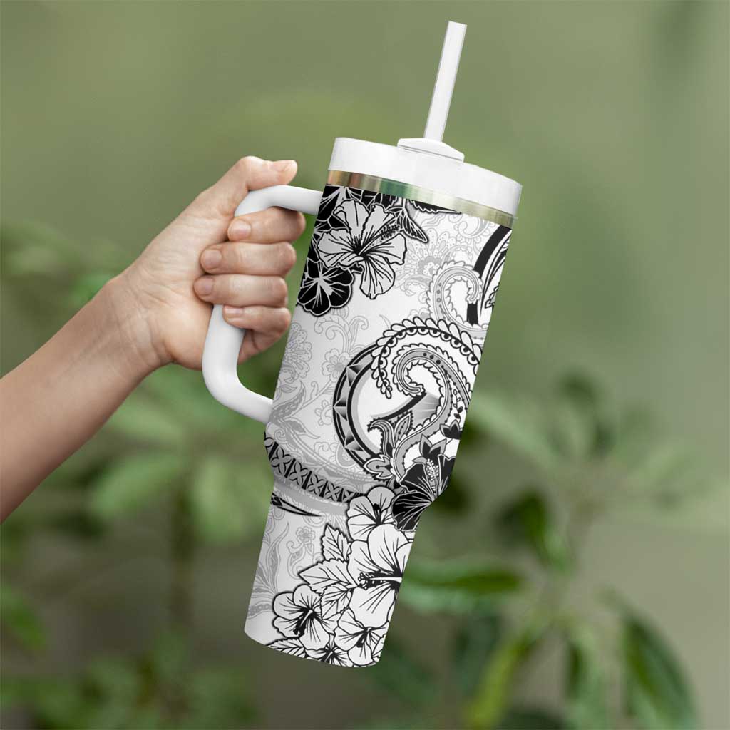 Polynesia Paisley Tumbler With Handle Mix White Polynesian Pattern LT05 - Polynesian Pride