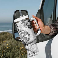 Polynesia Paisley Tumbler With Handle Mix White Polynesian Pattern LT05 - Polynesian Pride