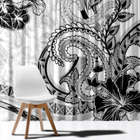 Polynesia Paisley Window Curtain Mix White Polynesian Pattern LT05 - Polynesian Pride