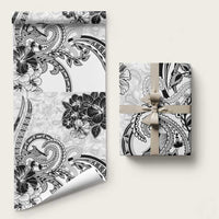 Polynesia Paisley Wrapping Paper Mix White Polynesian Pattern LT05 58" × 23" White - Polynesian Pride