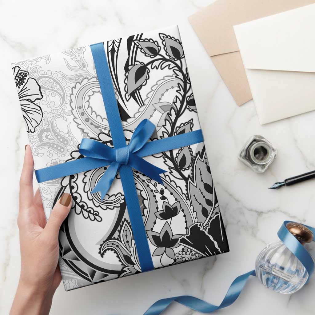 Polynesia Paisley Wrapping Paper Mix White Polynesian Pattern LT05 - Polynesian Pride