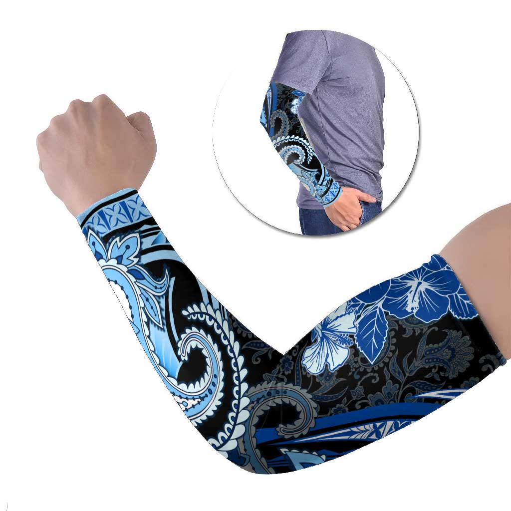 Polynesia Paisley Arm Sleeves Mix Blue Polynesian Pattern - Polynesian Pride