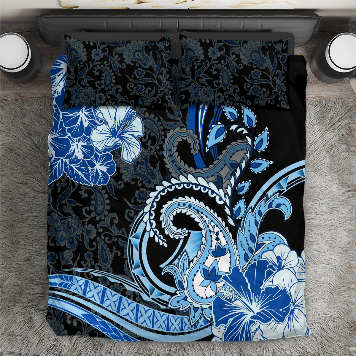 Polynesia Paisley Bedding Set Mix Blue Polynesian Pattern LT05 Blue - Polynesian Pride