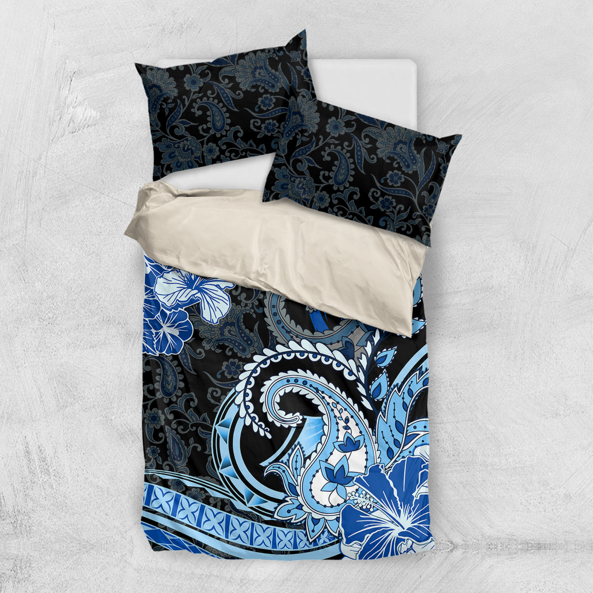 Polynesia Paisley Bedding Set Mix Blue Polynesian Pattern LT05 US Twin 172cm x 218cm Blue - Polynesian Pride