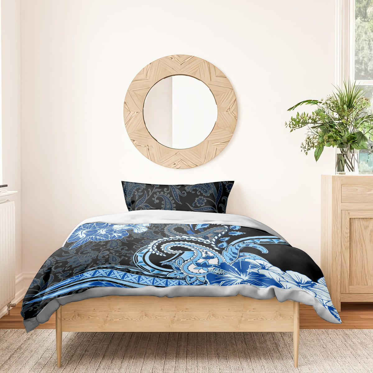 Polynesia Paisley Bedding Set Mix Blue Polynesian Pattern LT05 - Polynesian Pride