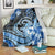 Polynesia Paisley Blanket Mix Blue Polynesian Pattern