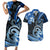 Polynesia Paisley Couples Matching Short Sleeve Bodycon Dress and Hawaiian Shirt Mix Blue Polynesian Pattern LT05 Blue - Polynesian Pride