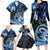 Polynesia Paisley Family Matching Long Sleeve Bodycon Dress and Hawaiian Shirt Mix Blue Polynesian Pattern LT05 - Polynesian Pride