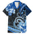 Polynesia Paisley Family Matching Short Sleeve Bodycon Dress and Hawaiian Shirt Mix Blue Polynesian Pattern LT05 Dad's Shirt - Short Sleeve Blue - Polynesian Pride