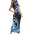 Polynesia Paisley Family Matching Short Sleeve Bodycon Dress and Hawaiian Shirt Mix Blue Polynesian Pattern LT05 - Polynesian Pride