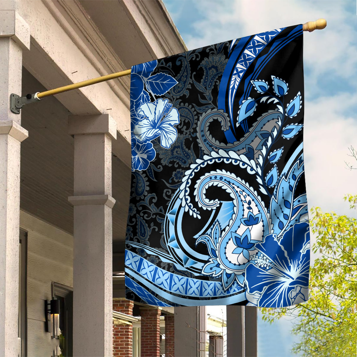 Polynesia Paisley Garden Flag Mix Blue Polynesian Pattern LT05 House Flag Blue - Polynesian Pride