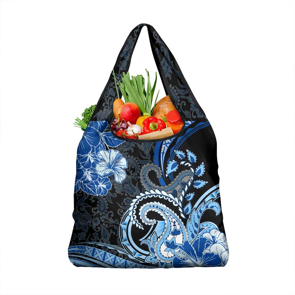 Polynesia Paisley Grocery Bag Mix Blue Polynesian Pattern LT05 1-pack One Size Blue - Polynesian Pride