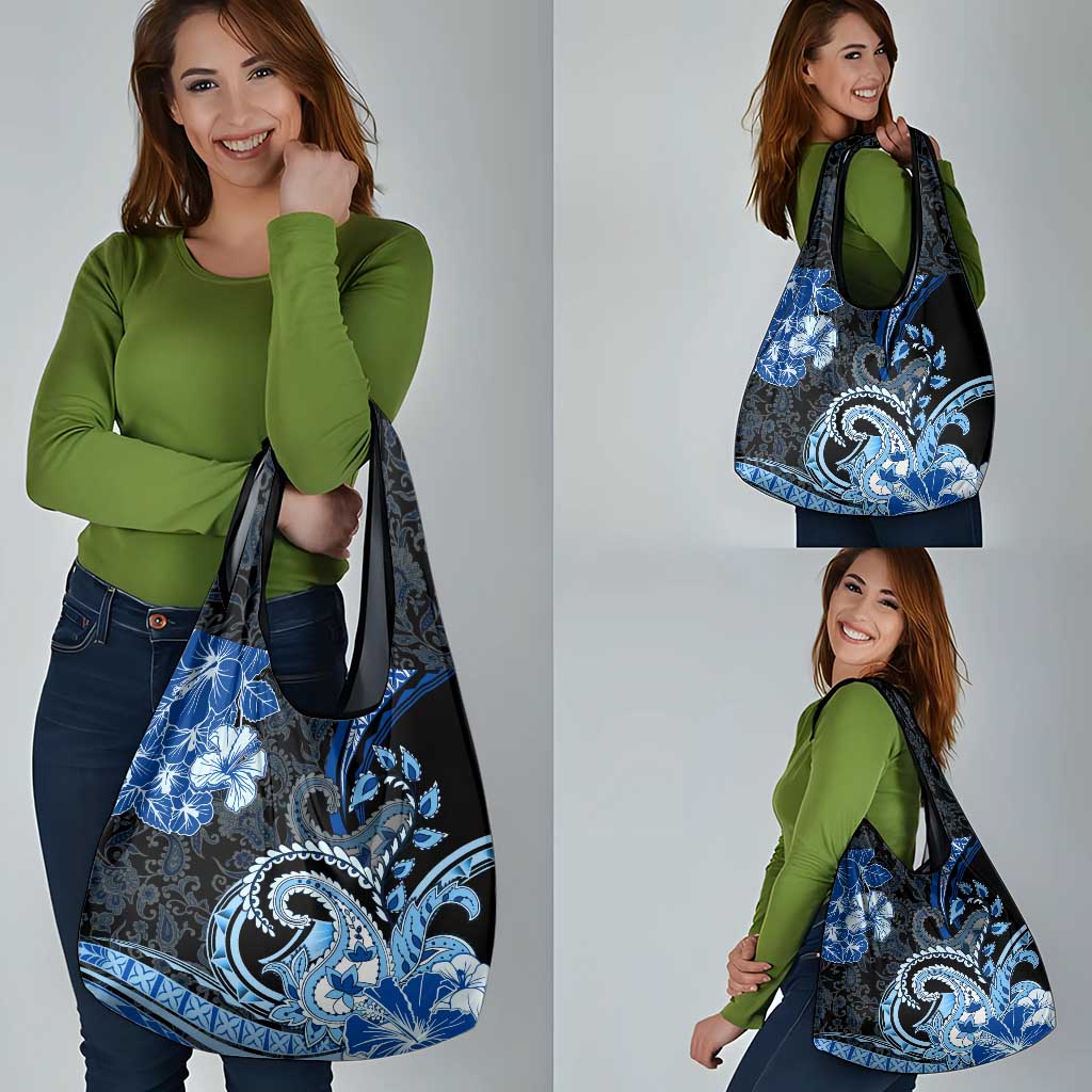 Polynesia Paisley Grocery Bag Mix Blue Polynesian Pattern LT05 - Polynesian Pride