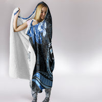 Polynesia Paisley Hooded Blanket Mix Blue Polynesian Pattern LT05 - Polynesian Pride