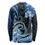 Polynesia Paisley Long Sleeve Shirt Mix Blue Polynesian Pattern LT05 - Polynesian Pride