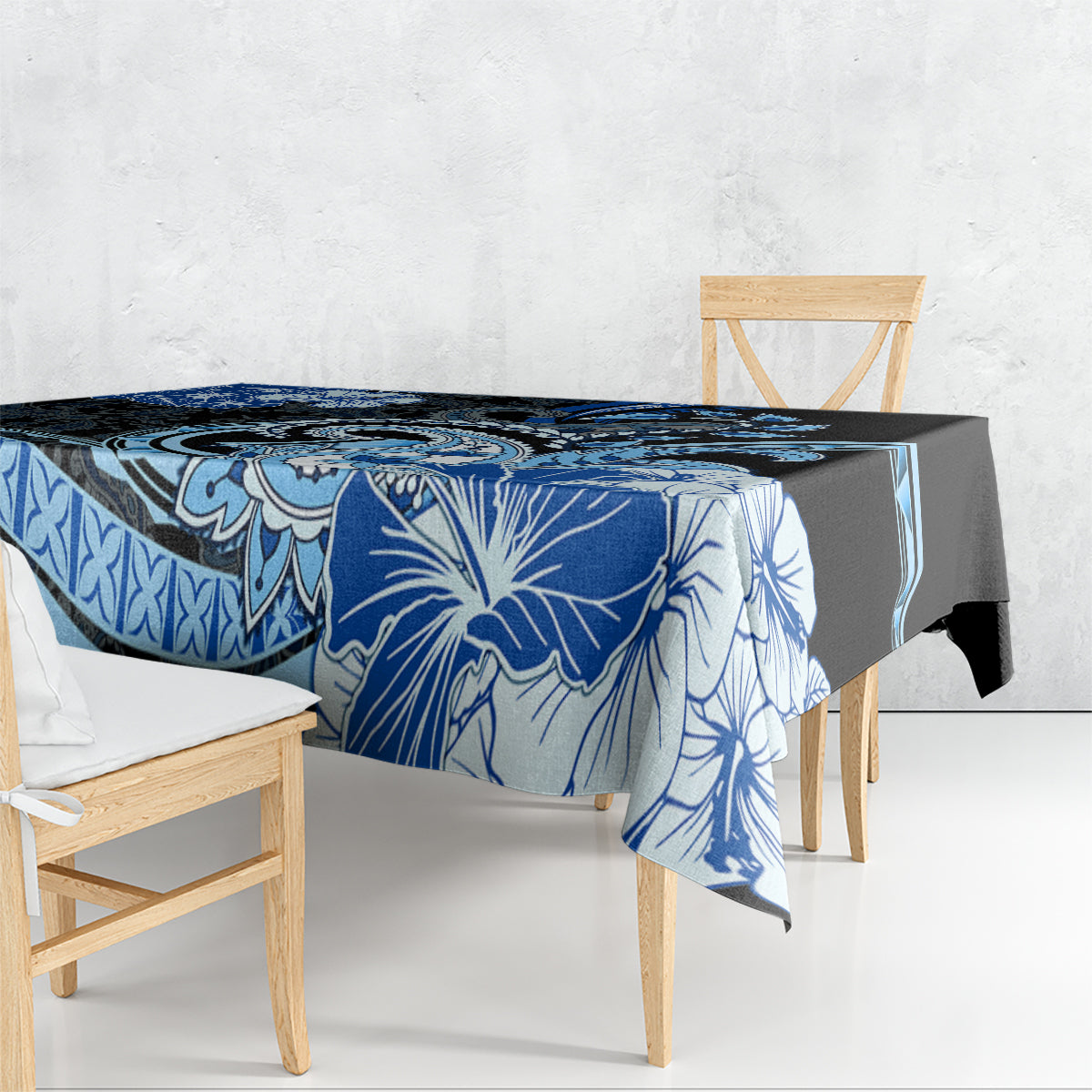 Polynesia Paisley Tablecloth Mix Blue Polynesian Pattern LT05 - Polynesian Pride