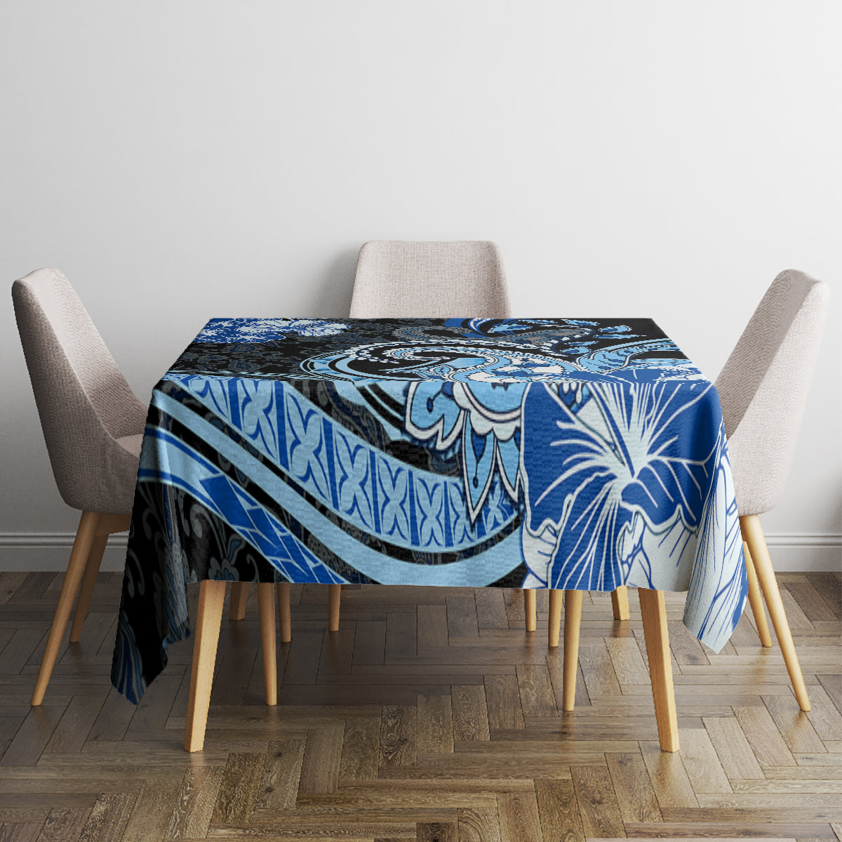 Polynesia Paisley Tablecloth Mix Blue Polynesian Pattern LT05 - Polynesian Pride