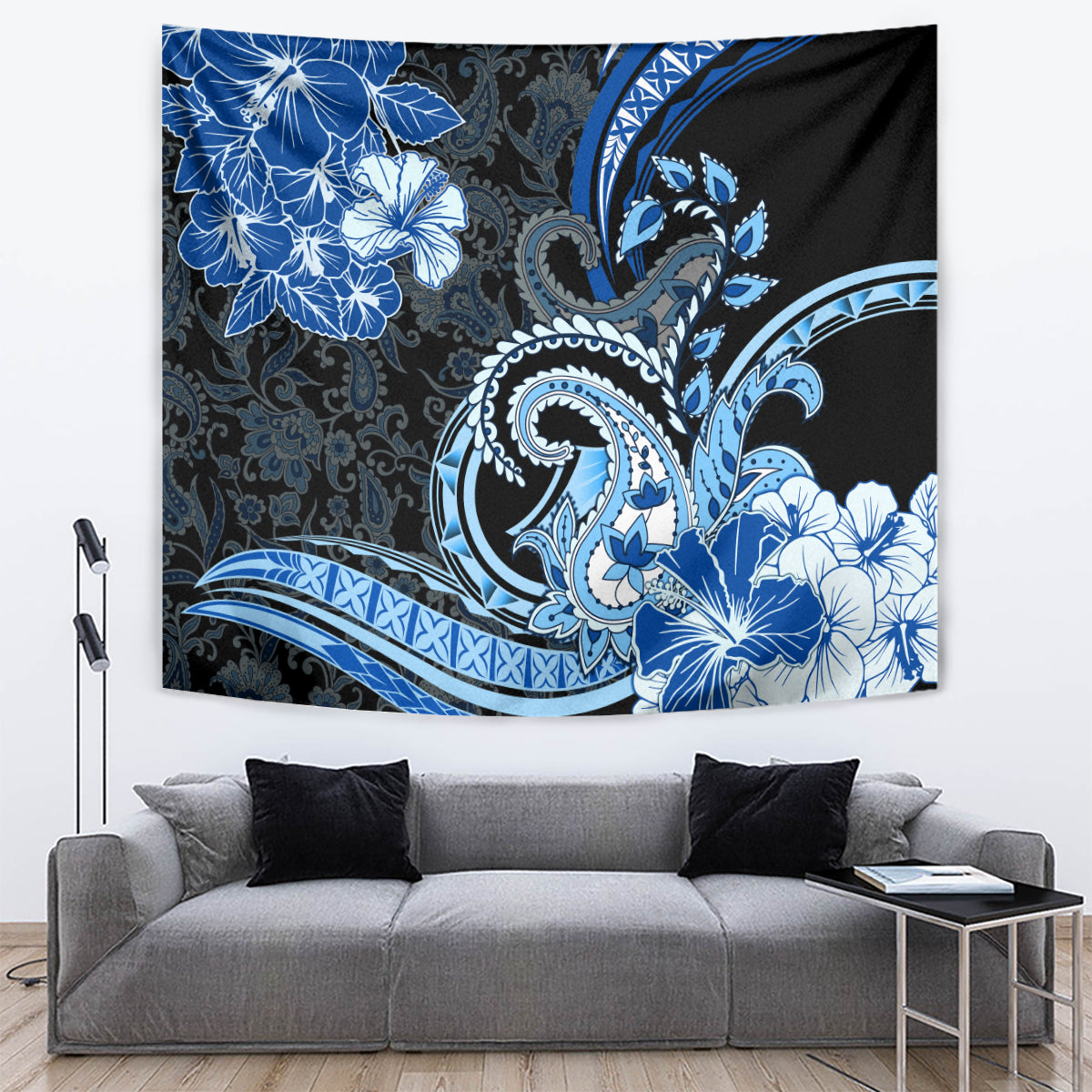 Polynesia Paisley Tapestry Mix Blue Polynesian Pattern LT05 Blue - Polynesian Pride
