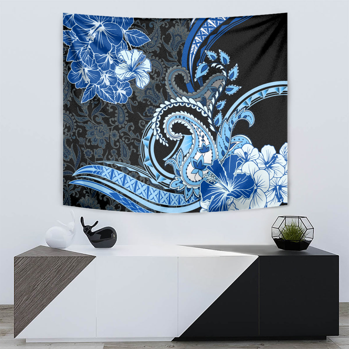 Polynesia Paisley Tapestry Mix Blue Polynesian Pattern LT05 - Polynesian Pride