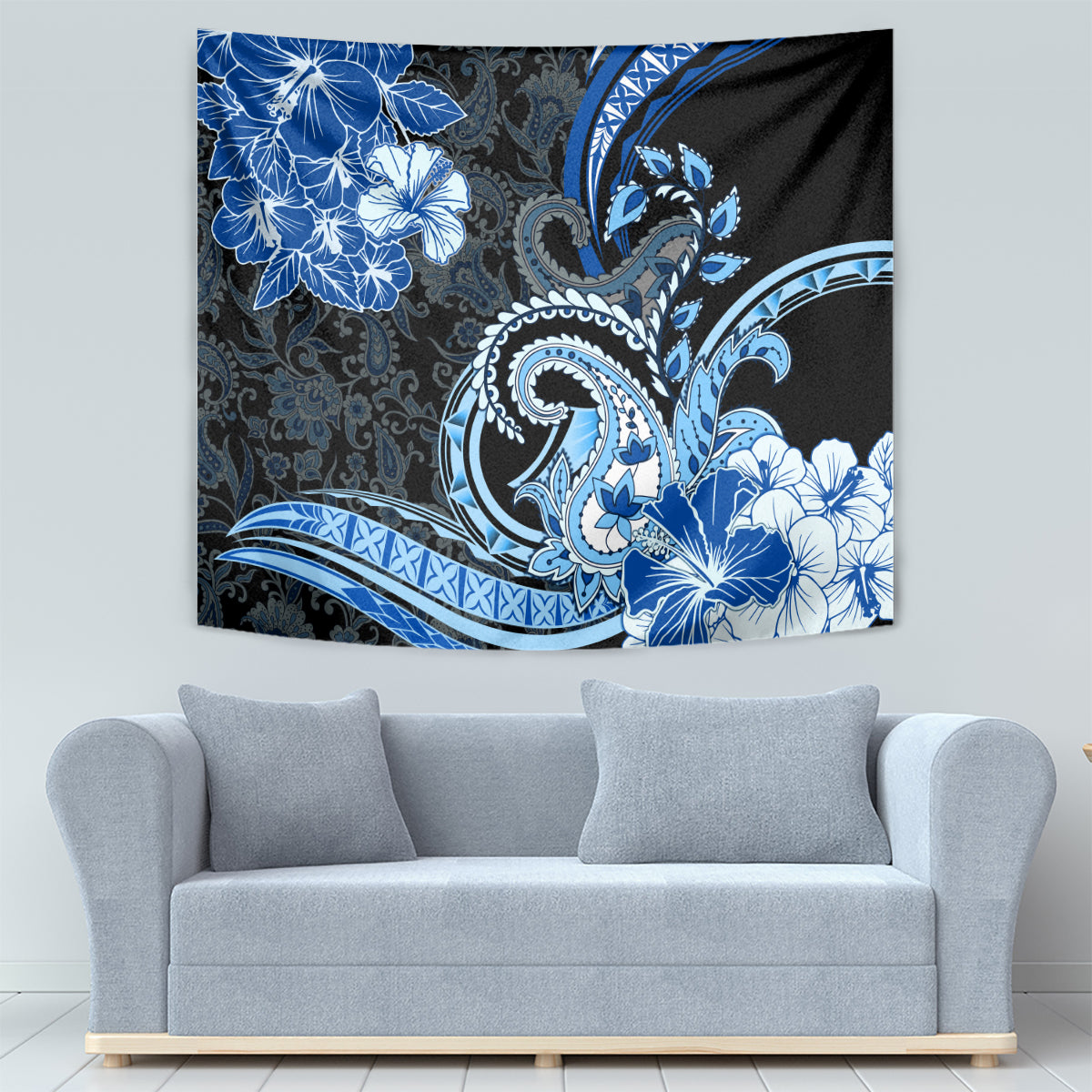 Polynesia Paisley Tapestry Mix Blue Polynesian Pattern LT05 - Polynesian Pride