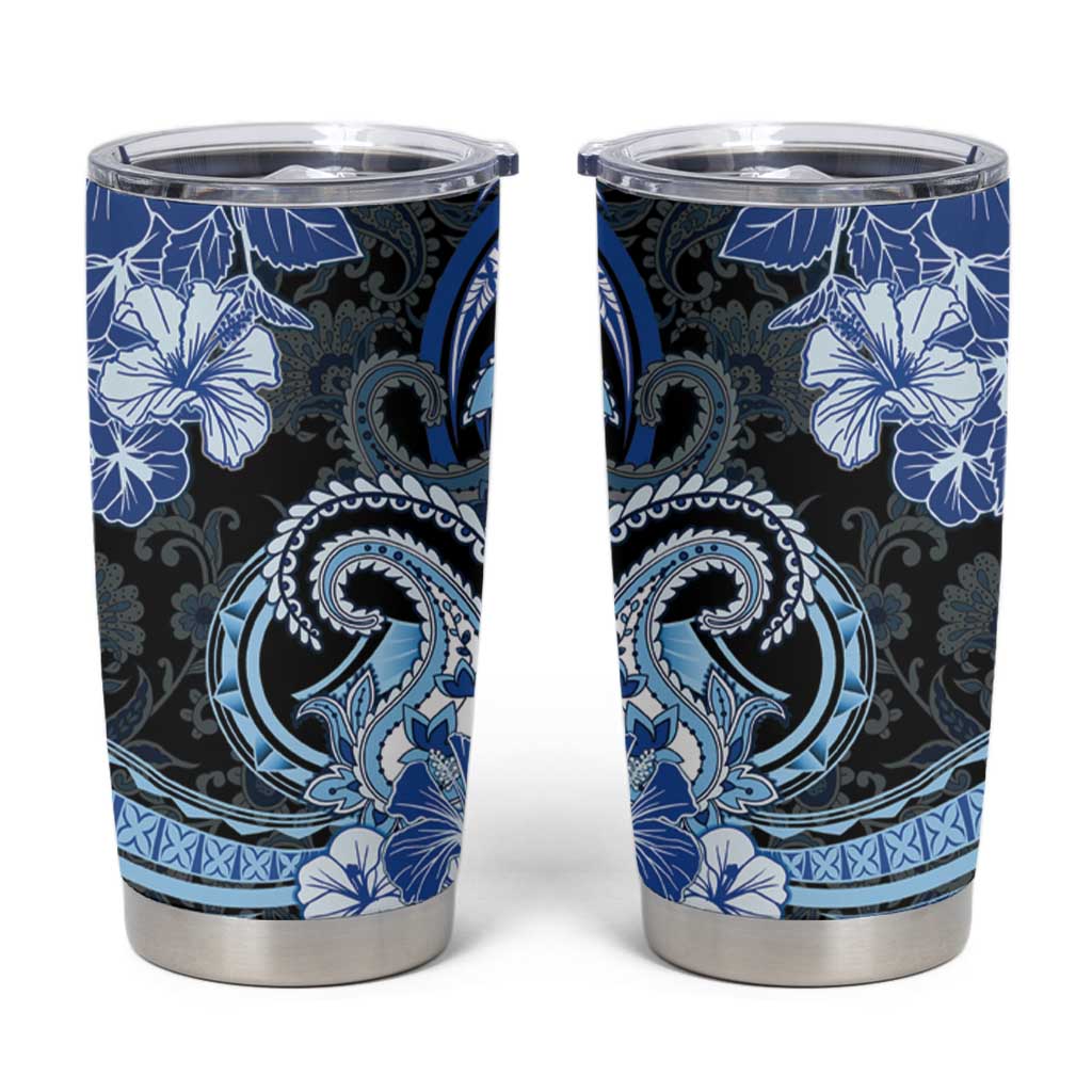 Polynesia Paisley Tumbler Cup Mix Blue Polynesian Pattern