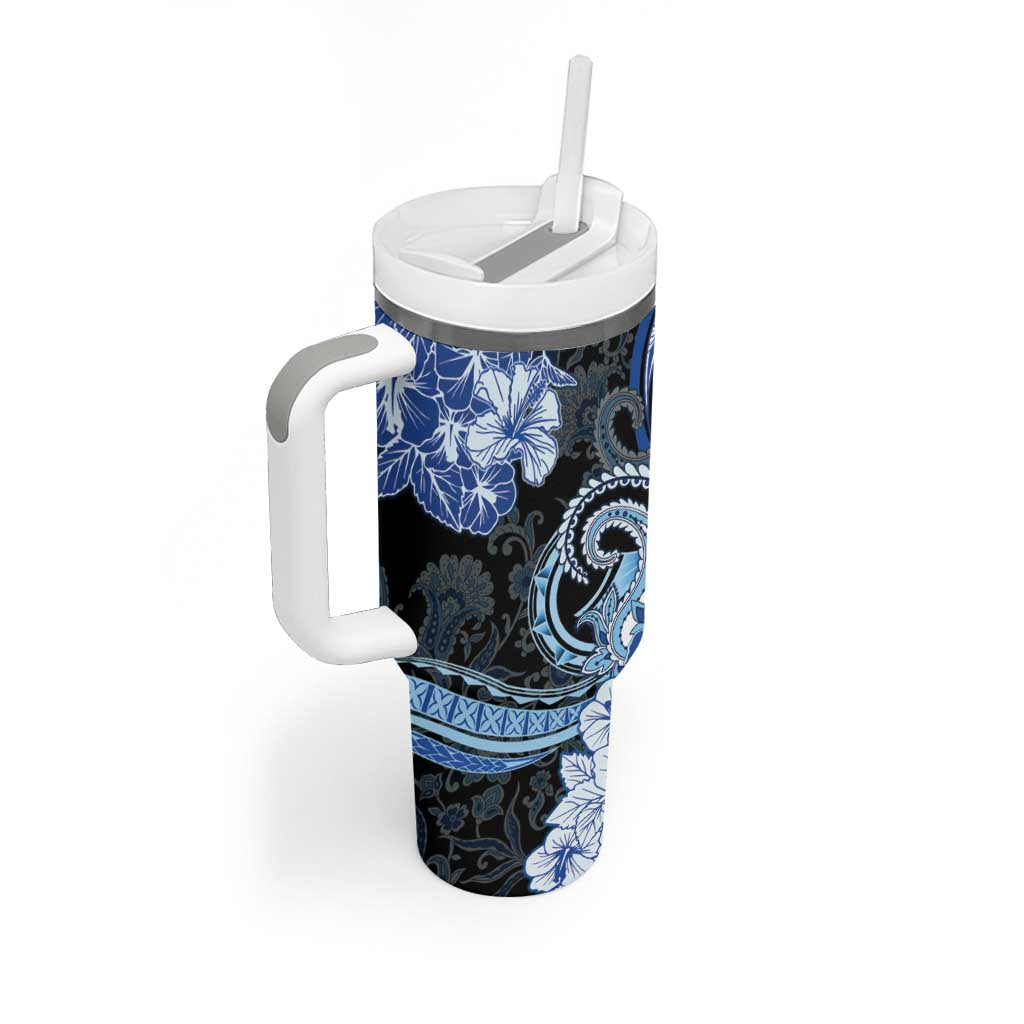 Polynesia Paisley Tumbler With Handle Mix Blue Polynesian Pattern LT05 - Polynesian Pride