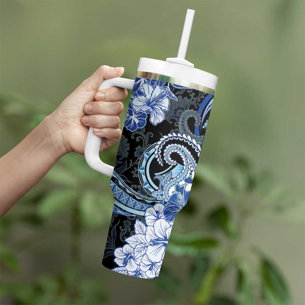 Polynesia Paisley Tumbler With Handle Mix Blue Polynesian Pattern LT05 - Polynesian Pride