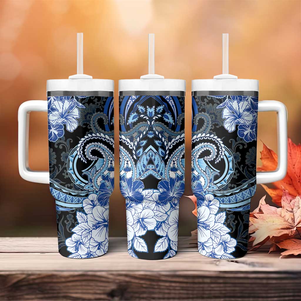 Polynesia Paisley Tumbler With Handle Mix Blue Polynesian Pattern LT05 - Polynesian Pride
