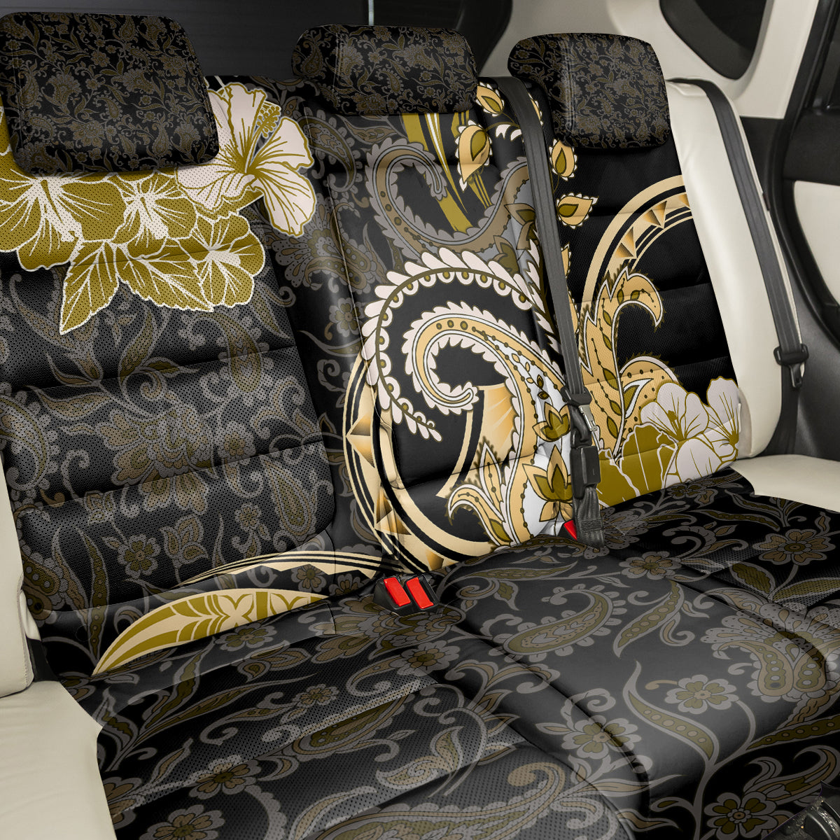 Polynesia Paisley Back Car Seat Cover Mix Gold Polynesian Pattern LT05 - Polynesian Pride