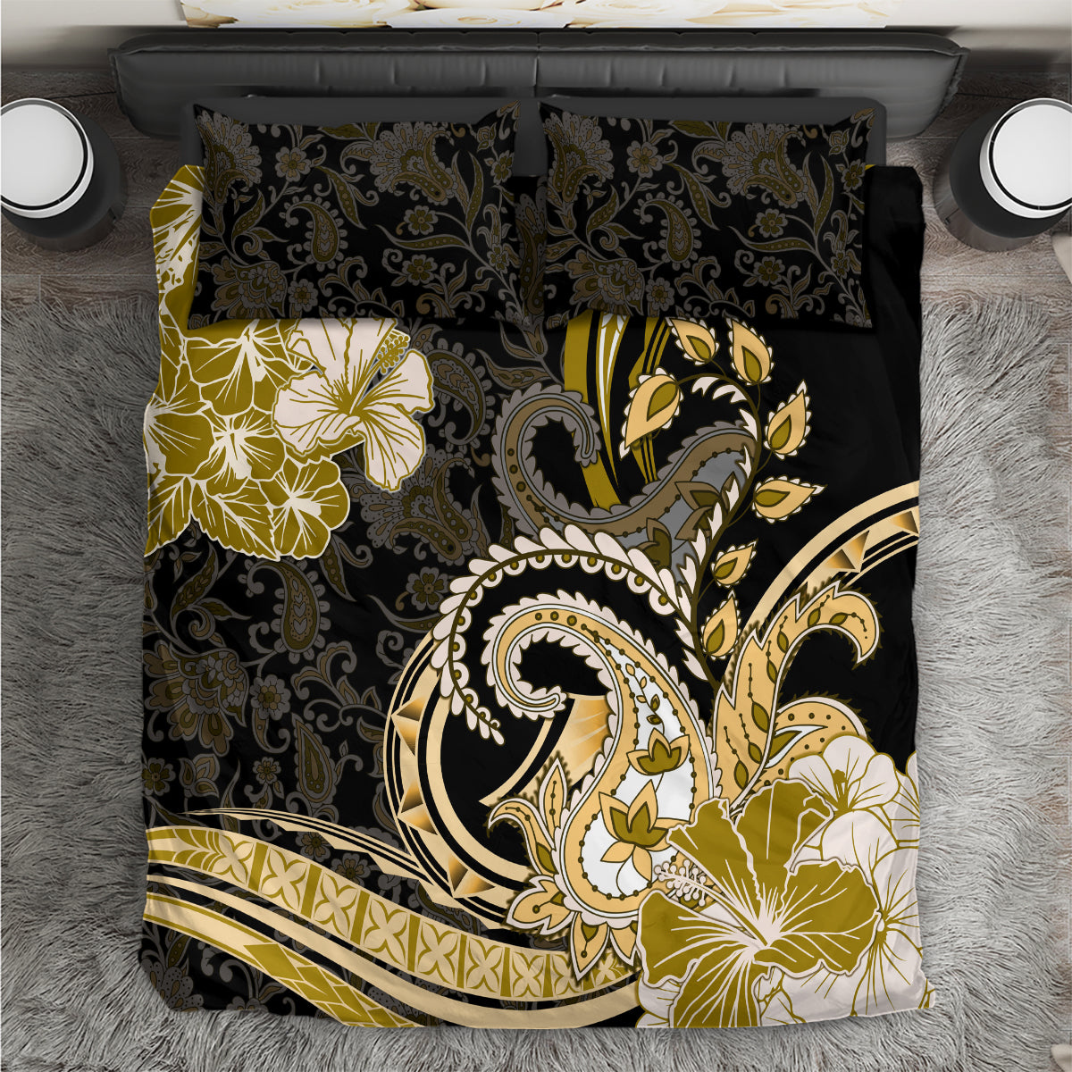 Polynesia Paisley Bedding Set Mix Gold Polynesian Pattern LT05 Gold - Polynesian Pride