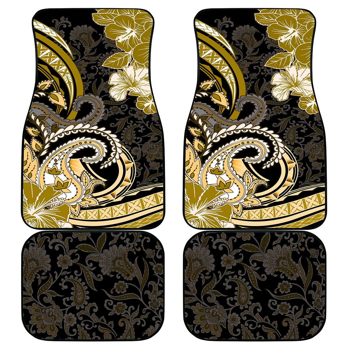 Polynesia Paisley Car Mats Mix Gold Polynesian Pattern LT05 - Polynesian Pride