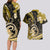 Polynesia Paisley Couples Matching Long Sleeve Bodycon Dress and Hawaiian Shirt Mix Gold Polynesian Pattern LT05 - Polynesian Pride