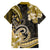 Polynesia Paisley Family Matching Off Shoulder Short Dress and Hawaiian Shirt Mix Gold Polynesian Pattern LT05 - Polynesian Pride