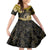 Polynesia Paisley Family Matching Puletasi and Hawaiian Shirt Mix Gold Polynesian Pattern LT05 Daughter's Dress Gold - Polynesian Pride