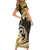 Polynesia Paisley Family Matching Short Sleeve Bodycon Dress and Hawaiian Shirt Mix Gold Polynesian Pattern LT05 - Polynesian Pride