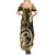 Polynesia Paisley Family Matching Summer Maxi Dress and Hawaiian Shirt Mix Gold Polynesian Pattern LT05 - Polynesian Pride